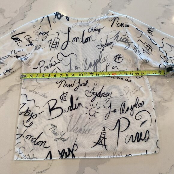 Via Vitale - Made in Italy - Lightweight, Long sleeve, Scoop Neck, top - Size L - Picture 4 of 7